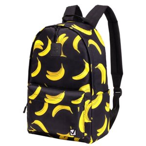 Рюкзак BRAUBERG POSITIVE универсальный, карман-антивор, Bananas, 42х28х14 см, 270782