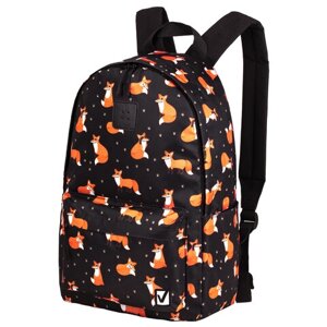 Рюкзак BRAUBERG POSITIVE универсальный, карман-антивор, Sly foxes, 42х28х14 см, 270779