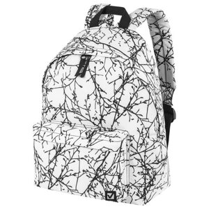 Рюкзак BRAUBERG универсальный, сити-формат, Twigs on white, 20 литров, 41х32х14 см, 270794