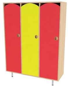 Шкаф 3-секционный стандарт (цветной фасад)