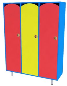Шкаф 3-секционный стандарт (цветной)