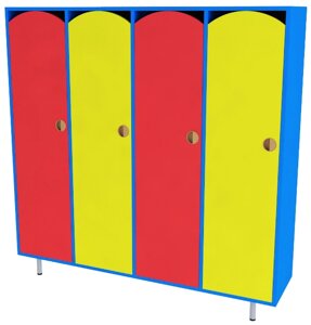 Шкаф 4-секционный малый (цветной)