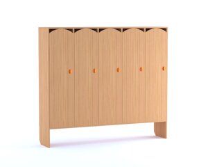 Шкаф с нишей под скамью 5-секционный стандарт бук