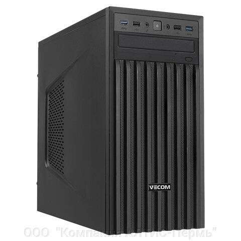 Системный блок VECOM T619 INTEL core i3-10100 3,6 ггц, 4 гб, 500 гб, DVD-RW, DOS, черный