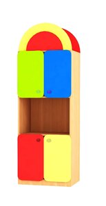 Стенка модульная «радуга» модуль №6 (цветной фасад)