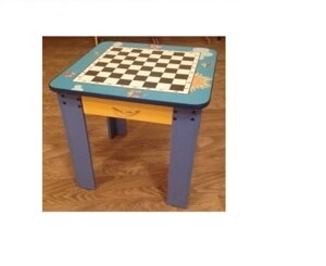 Стол шахматный с ящиком нерегулируемый 600*600*600