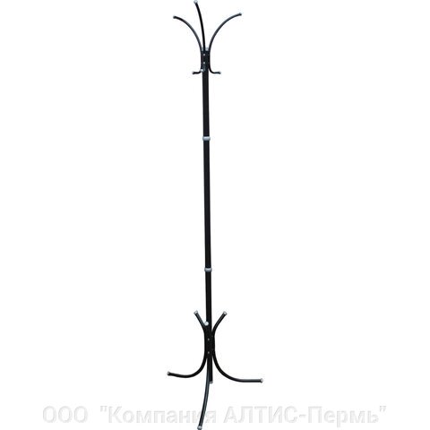 Вешалка-стойка Нова-5, 1,89 м, основание 46х52 см, 3 крючка, металл, черная