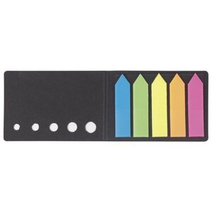 Закладки клейкие неоновые STAFF СТРЕЛКИ, 50х12 мм, 100 штук (5 цветов х 20 листов), в картонной книжке, 129358