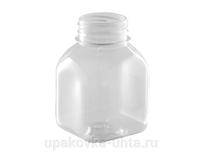 Бутылка 200 мл Квадратная с шир. горлом, с крышкой /100шт от компании "ПолиПак" ПАКЕТЫ - фото 1
