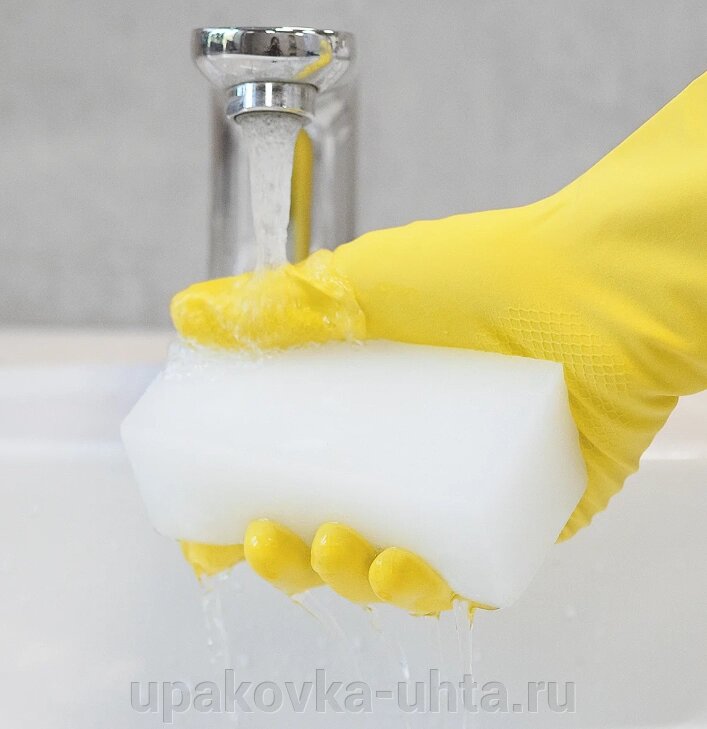 Губка Меламиновая "Paterra", 52*110*40мм /70шт в кор от компании "ПолиПак" ПАКЕТЫ - фото 1