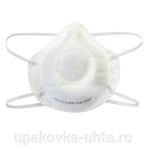 Маска-Респиратор пылезащитный с клапаном "Fiberon" (полипропилен) /1шт в уп от компании "ПолиПак" ПАКЕТЫ - фото 1