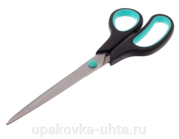 Ножницы канцелярские 23,5см, ручки с противоскользящими резиновыми вставками от компании "ПолиПак" ПАКЕТЫ - фото 1