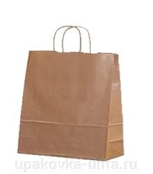 Пакет бумажн. с кручеными ручками Крафт 35*15*45см /200-250шт от компании "ПолиПак" ПАКЕТЫ - фото 1