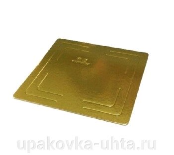 Подложка картонная прямоуг. 300*400мм, Золото 3,2мм /20шт от компании "ПолиПак" ПАКЕТЫ - фото 1