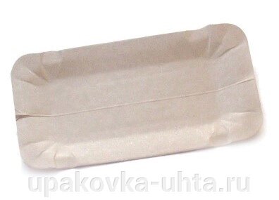 Тарелка Картон 13*20см Крафт ламинированная (100шт) /10уп в кор от компании "ПолиПак" ПАКЕТЫ - фото 1