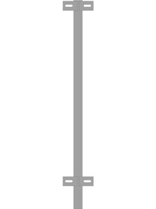 Столб металлический промежуточный/средний для пешеходного ограждения ПО