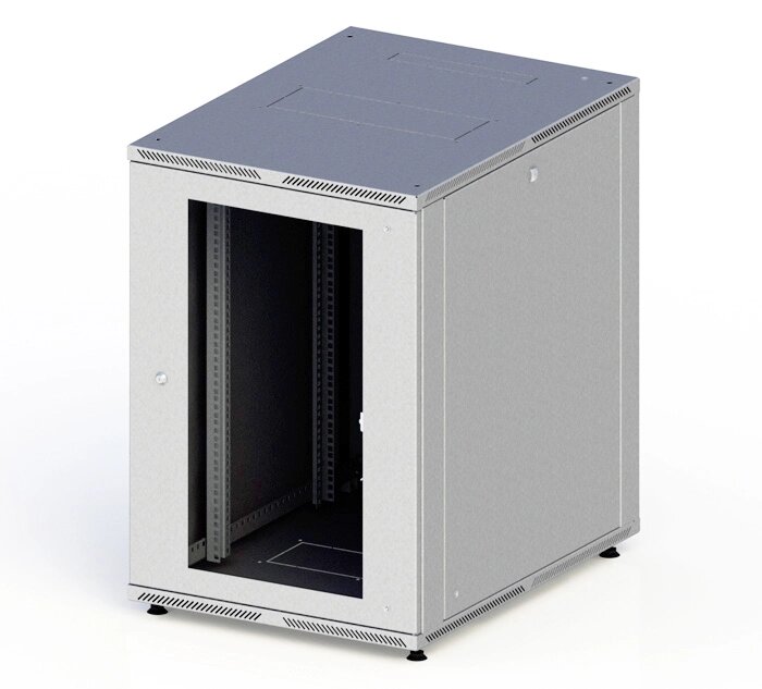 Шкаф напольный 19" LITE 12U (600x1000) дверь стекло от компании ООО КОЛМЭН-ПЛЮС - фото 1