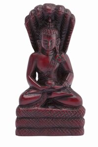 Сувенир из керамики Будда с коброй 13 см