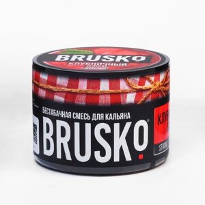 Бестабачная никотиновая смесь для кальяна Brusko "Клубничный джем", 50 г, strong