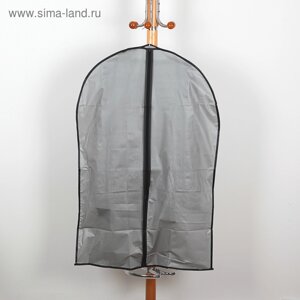 Чехол для одежды плотный Доляна, 6090 см, PEVA, цвет серый
