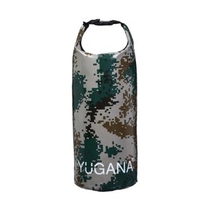 Гермомешок YUGANA, ПВХ, водонепроницаемый 10 литров, один ремень, камуфляж-цифра