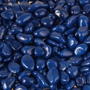 Грунт для аквариума "Галька цветная, темно-синяя" 800г фр 8-12 мм