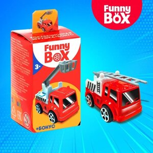 Игровой набор Funny Box «Пожарная техника»карточка, фигурка, лист наклеек