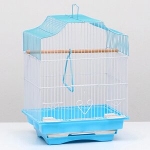 Клетка для птиц укомплектованная Bd-1/4f, 30 х 23 х 39 см, голубая (фасовка 12 шт)
