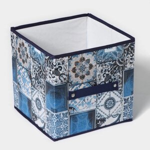 Короб стеллажный для хранения Доляна «Мозаика», 252525 см, цвет синий