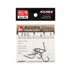 Крючки карповые Kujira Carp 200, цвет BN,4, 6 шт.