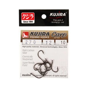 Крючки карповые Kujira Carp 270, цвет BN,12, 10 шт.