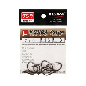 Крючки карповые Kujira Carp 270, цвет BN,16, 8 шт.