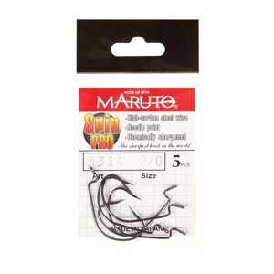 Крючки офсетные Maruto, серия Spin Pro 3314, цвет BN,2/0, 5 шт.