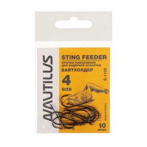 Крючок Nautilus Sting Feeder Байтхолдер S-1109, цвет BN,4, 10 шт.