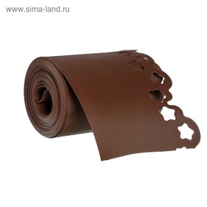 Лента бордюрная, 0.2 9 м, толщина 1.2 мм, пластиковая, фигурная, коричневая, Greengo