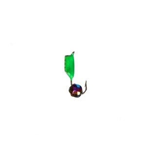 Мормышка Столбик с граненым шариком "Хамелеон"зелёный), вес 0.8 г, размер 2.5