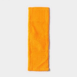 Насадка для плоской швабры Доляна, 4212 см, 60 гр, микрофибра, цвет оранжевый