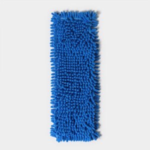 Насадка для плоской швабры Доляна, 4313 см, 80 гр, микрофибра букли, цвет синий
