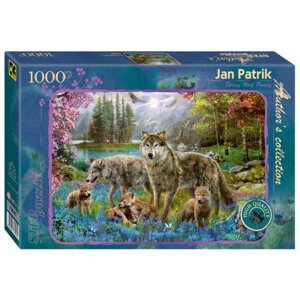 Пазл «Семья волков весной», 1000 элементов