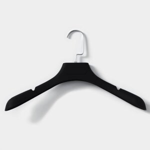 Плечики - вешалка для одежды, 394,422,5 см см, размер 40-42, покрытие soft-touch, цвет чёрный