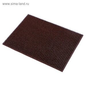 Покрытие ковровое щетинистое «Травка», 4560 см, цвет тёмный шоколад