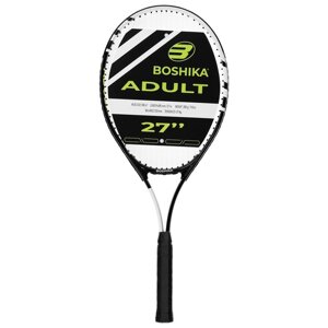 Ракетка для большого тенниса BOSHIKA ADULT, алюминий, 27, цвет чёрно-белый