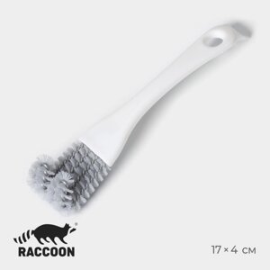 Щётка для чистки посуды и решёток-гриль Raccoon, 174 см, цвет белый