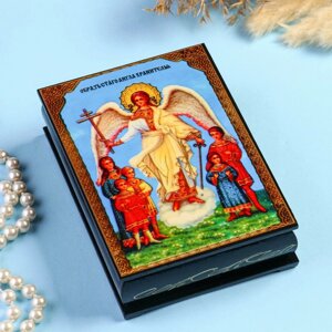 Шкатулка «Ангел-хранитель» 1014 см, лаковая миниатюра