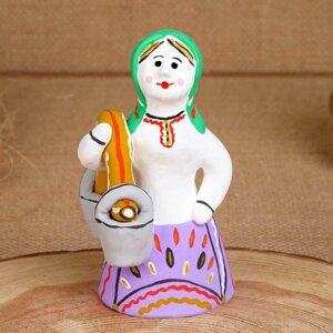 Сувенир «Баба с ведрами», 8713 см, каргопольская игрушка