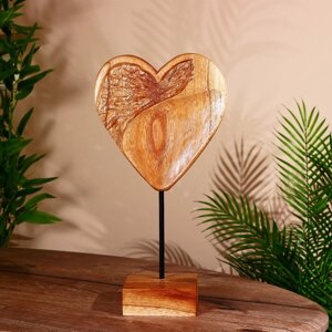 Сувенир "Сердце" на подставке, джампинис 20х10х35 см