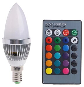 Лампа RGB с пультом 3W R40 E14 M
