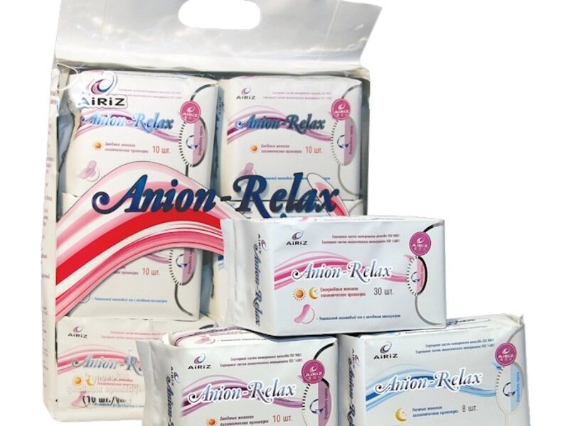 Женские гигиенические прокладки Anion-Relax AIRIZ