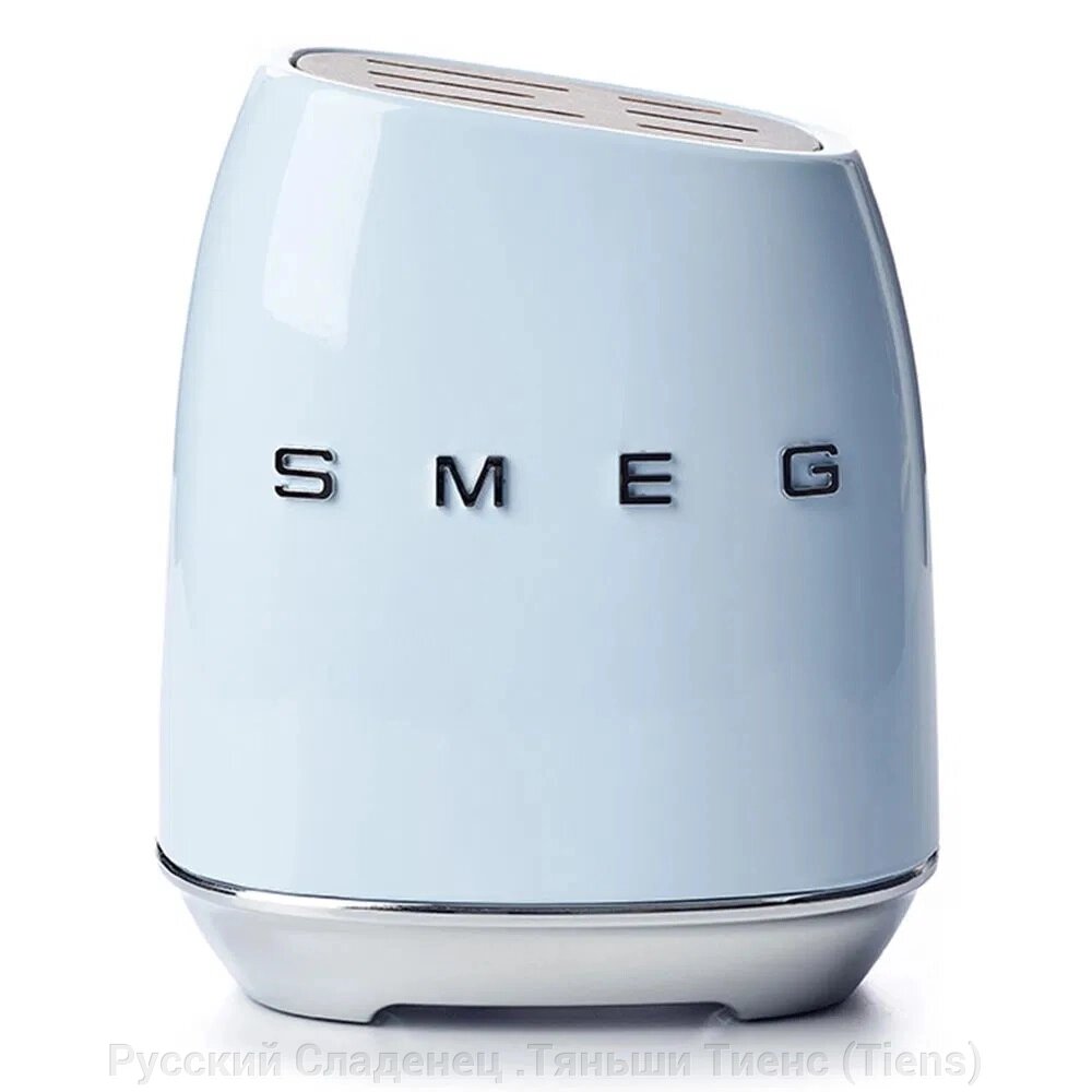 Подставка для ножей SMEG, нержавеющая сталь, дерево, универсальная, без ножей. Разные цвета от компании Русский Сладенец .Тяньши Тиенс (Tiens) - фото 1