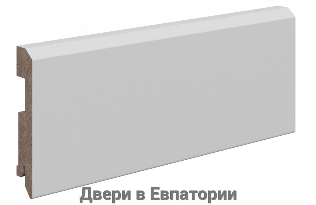 Плинтус МДФ белый эмалекс пвх Emalex Ice 70*2000*16 от компании Двери в Евпатории - фото 1